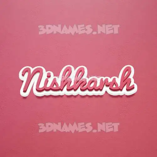 nishkarsh in Red Scribble style - 3D name wallpaper