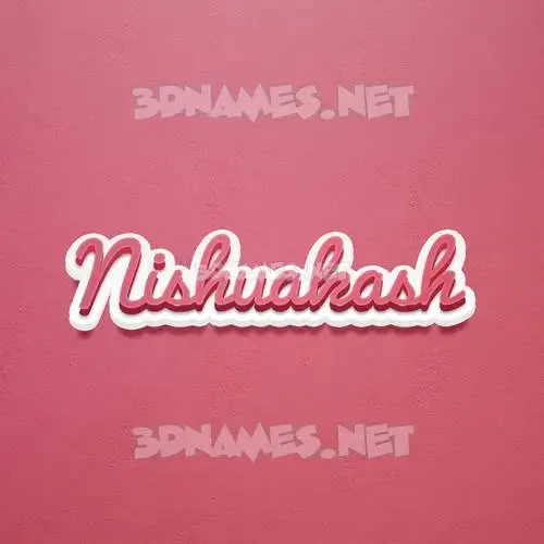 nishuakash in Red Scribble style - 3D name wallpaper