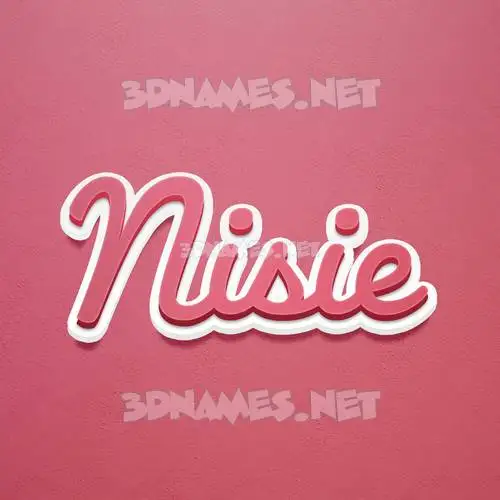 nisie in Red Scribble style - 3D name wallpaper nisie in Red Scribble style - 3D name wallpaper