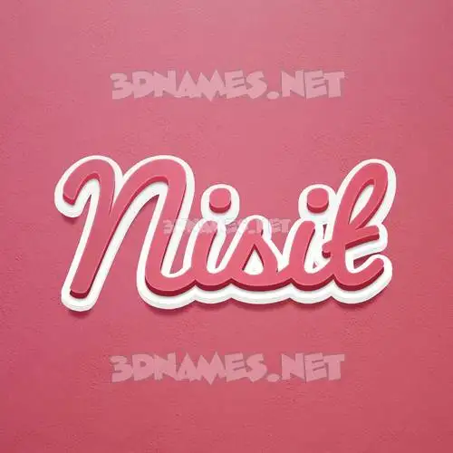 nisit in Red Scribble style - 3D name wallpaper nisit in Red Scribble style - 3D name wallpaper