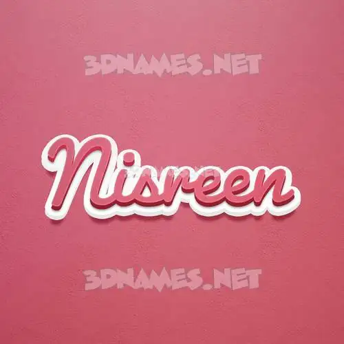 nisreen in Red Scribble style - 3D name wallpaper nisreen in Red Scribble style - 3D name wallpaper