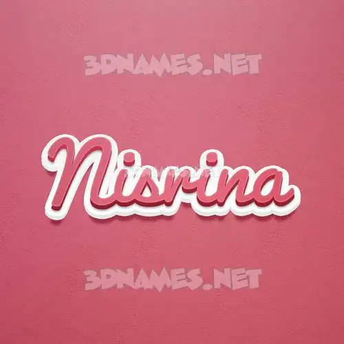 nisrina in Red Scribble style - 3D name wallpaper nisrina in Red Scribble style - 3D name wallpaper