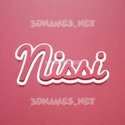nissi in Red Scribble style - 3D name wallpaper nissi in Red Scribble style - 3D name wallpaper