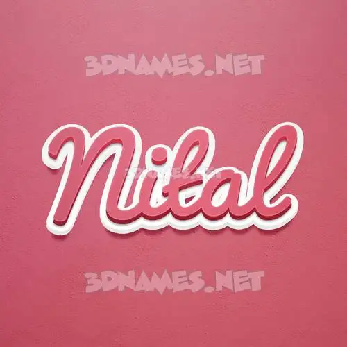 nital in Red Scribble style - 3D name wallpaper nital in Red Scribble style - 3D name wallpaper