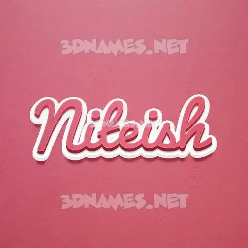 niteish in Red Scribble style - 3D name wallpaper niteish in Red Scribble style - 3D name wallpaper