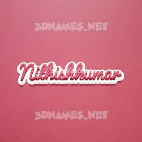 nithishkumar in Red Scribble style - 3D name wallpaper