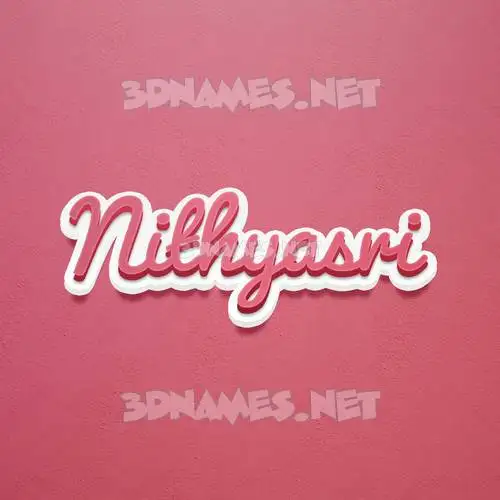 nithyasri in Red Scribble style - 3D name wallpaper