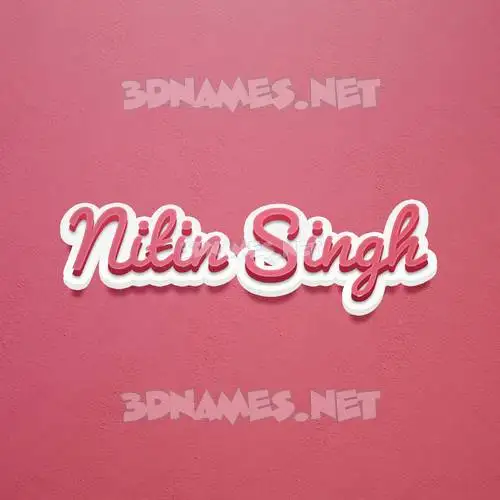 nitin singh in Red Scribble style - 3D name wallpaper