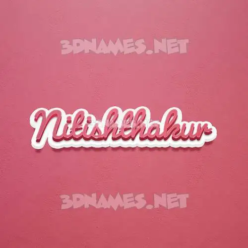 nitishthakur in Red Scribble style - 3D name wallpaper