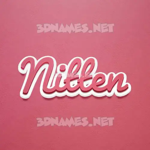 nitten in Red Scribble style - 3D name wallpaper nitten in Red Scribble style - 3D name wallpaper