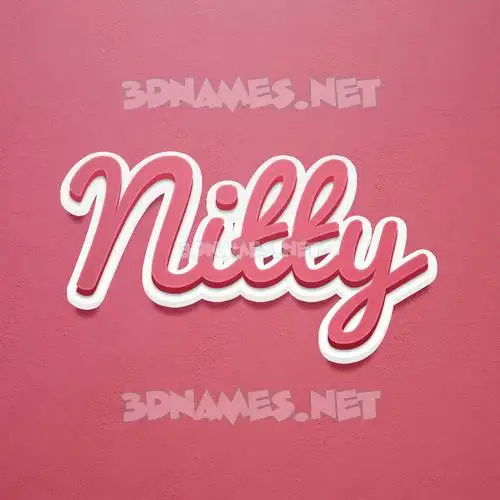 nitty in Red Scribble style - 3D name wallpaper