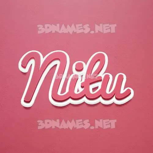 nitu in Red Scribble style - 3D name wallpaper