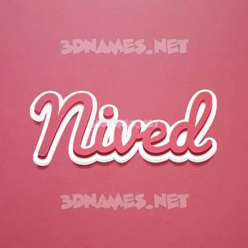 nived in Red Scribble style - 3D name wallpaper nived in Red Scribble style - 3D name wallpaper