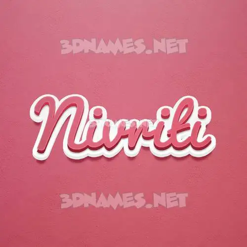 nivriti in Red Scribble style - 3D name wallpaper