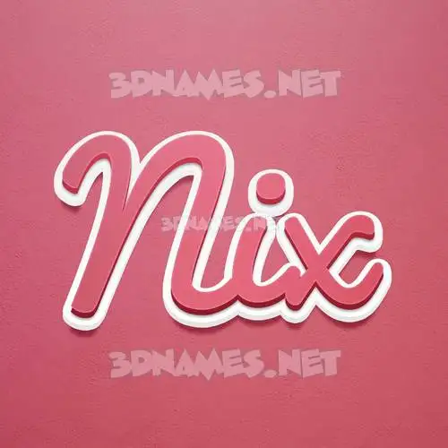 nix in Red Scribble style - 3D name wallpaper nix in Red Scribble style - 3D name wallpaper