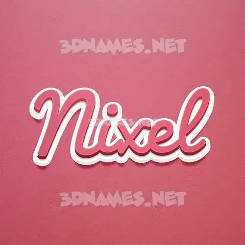 nixel in Red Scribble style - 3D name wallpaper nixel in Red Scribble style - 3D name wallpaper