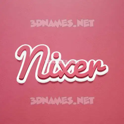 nixer in Red Scribble style - 3D name wallpaper