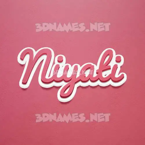 niyati in Red Scribble style - 3D name wallpaper