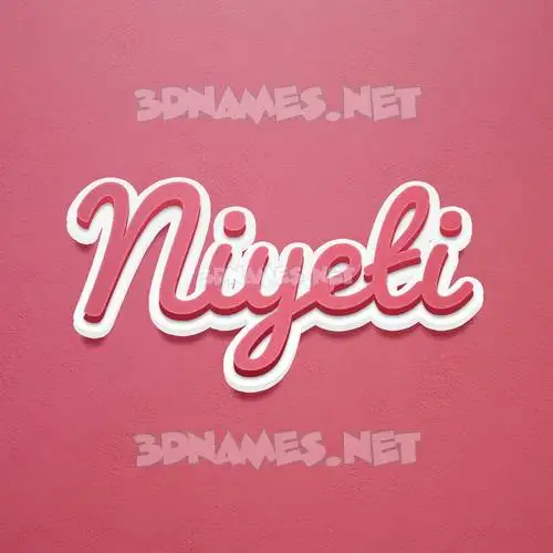 niyeti in Red Scribble style - 3D name wallpaper
