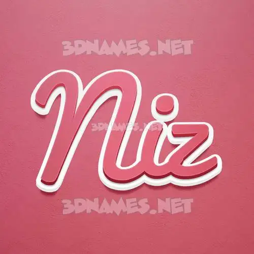 niz in Red Scribble style - 3D name wallpaper niz in Red Scribble style - 3D name wallpaper