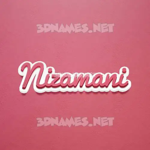 nizamani in Red Scribble style - 3D name wallpaper