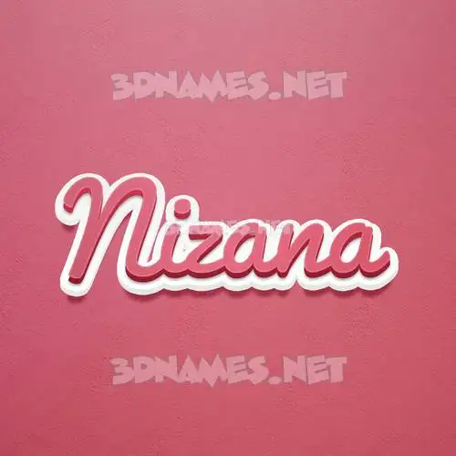 nizana in Red Scribble style - 3D name wallpaper nizana in Red Scribble style - 3D name wallpaper