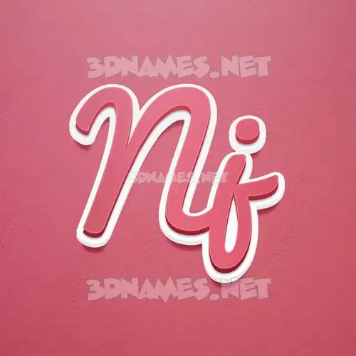 nj in Red Scribble style - 3D name wallpaper nj in Red Scribble style - 3D name wallpaper