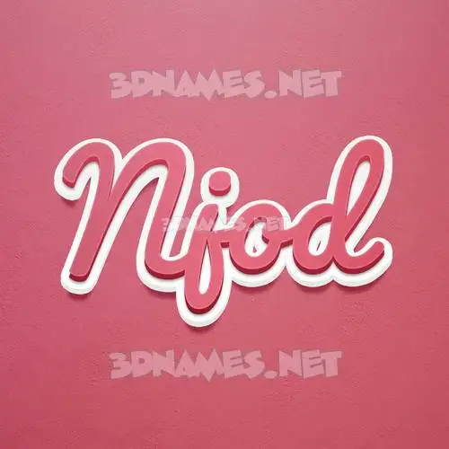 njod in Red Scribble style - 3D name wallpaper njod in Red Scribble style - 3D name wallpaper