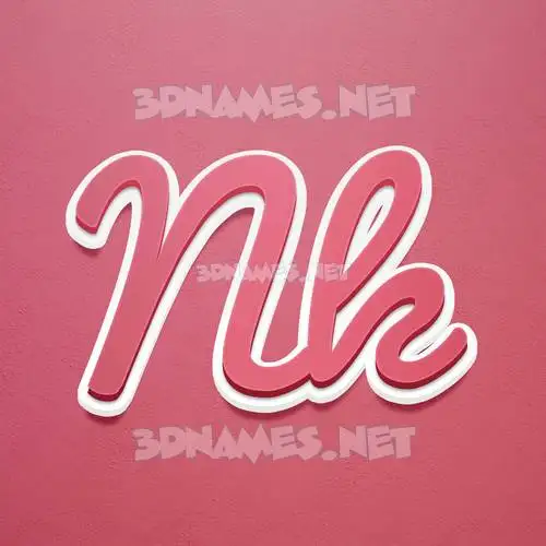nk in Red Scribble style - 3D name wallpaper nk in Red Scribble style - 3D name wallpaper