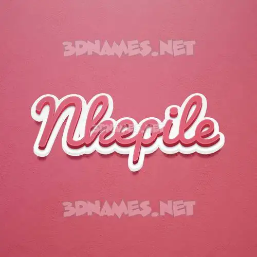 nkepile in Red Scribble style - 3D name wallpaper