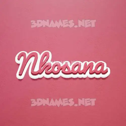 nkosana in Red Scribble style - 3D name wallpaper