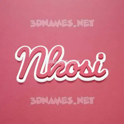 nkosi in Red Scribble style - 3D name wallpaper