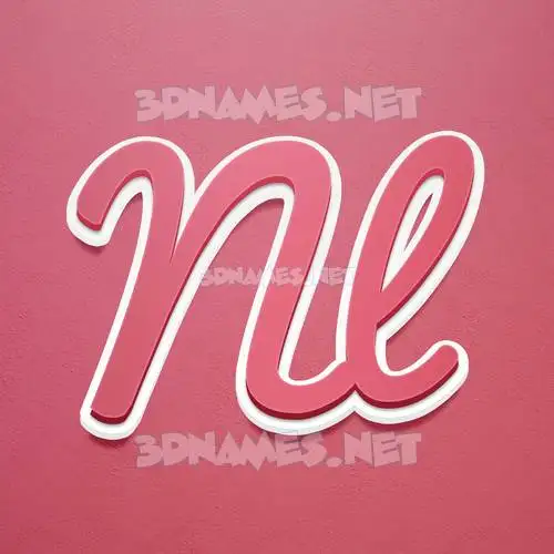 nl in Red Scribble style - 3D name wallpaper nl in Red Scribble style - 3D name wallpaper