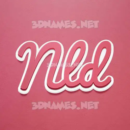 nld in Red Scribble style - 3D name wallpaper nld in Red Scribble style - 3D name wallpaper