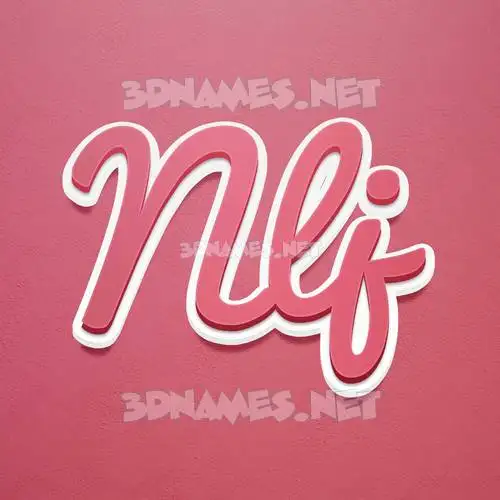 nlj in Red Scribble style - 3D name wallpaper nlj in Red Scribble style - 3D name wallpaper