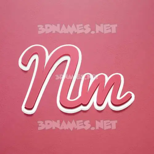 nm in Red Scribble style - 3D name wallpaper nm in Red Scribble style - 3D name wallpaper