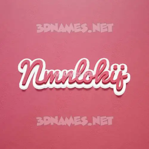 nmnlokij in Red Scribble style - 3D name wallpaper