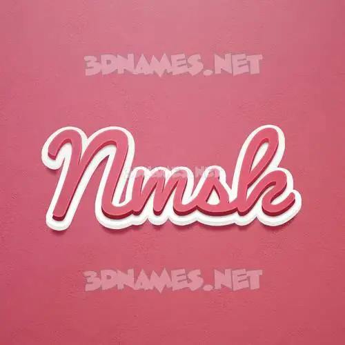 nmsk in Red Scribble style - 3D name wallpaper nmsk in Red Scribble style - 3D name wallpaper
