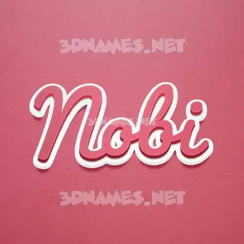 nobi in Red Scribble style - 3D name wallpaper