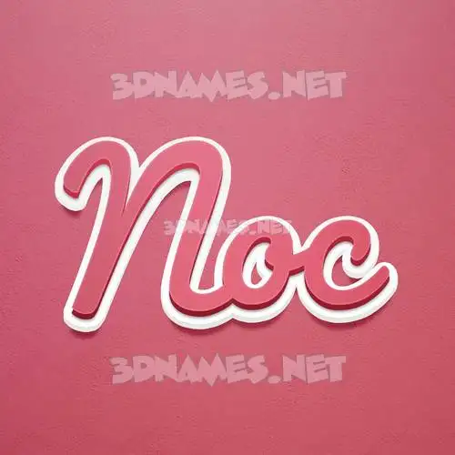 noc in Red Scribble style - 3D name wallpaper noc in Red Scribble style - 3D name wallpaper