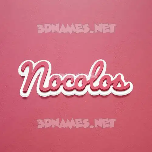 nocolos in Red Scribble style - 3D name wallpaper nocolos in Red Scribble style - 3D name wallpaper