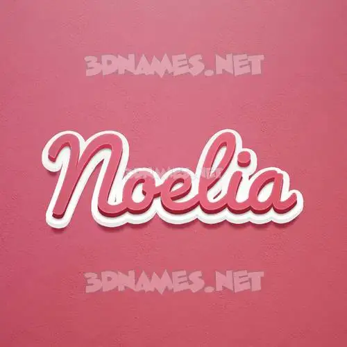 noelia in Red Scribble style - 3D name wallpaper