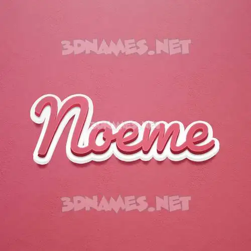 noeme in Red Scribble style - 3D name wallpaper