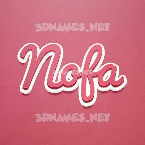 nofa in Red Scribble style - 3D name wallpaper