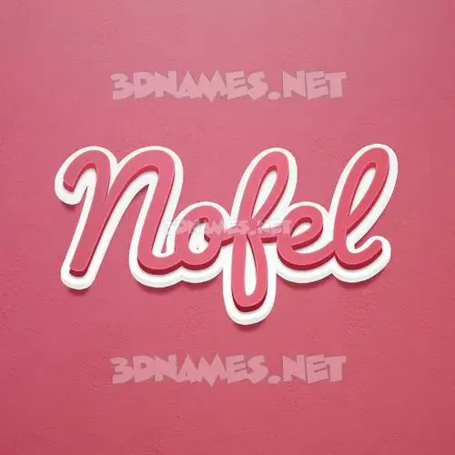nofel in Red Scribble style - 3D name wallpaper nofel in Red Scribble style - 3D name wallpaper
