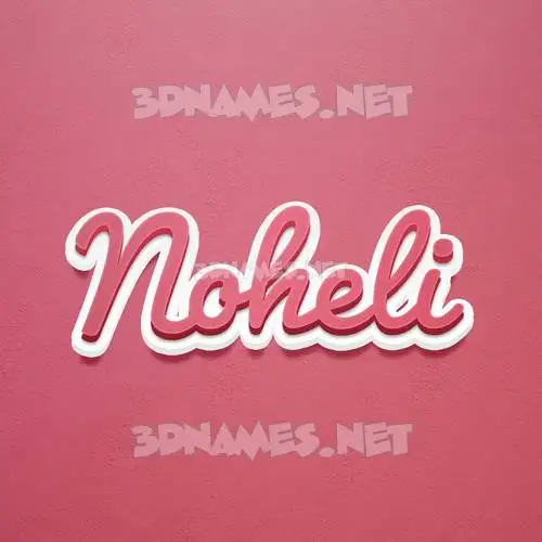 noheli in Red Scribble style - 3D name wallpaper