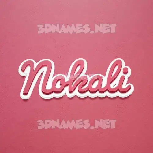 nokali in Red Scribble style - 3D name wallpaper nokali in Red Scribble style - 3D name wallpaper