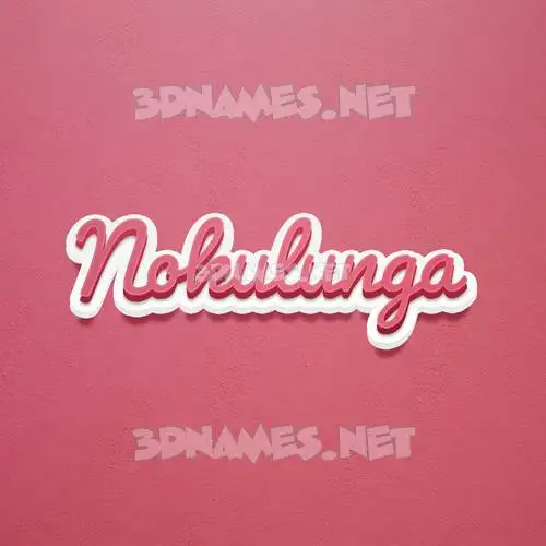 nokulunga in Red Scribble style - 3D name wallpaper