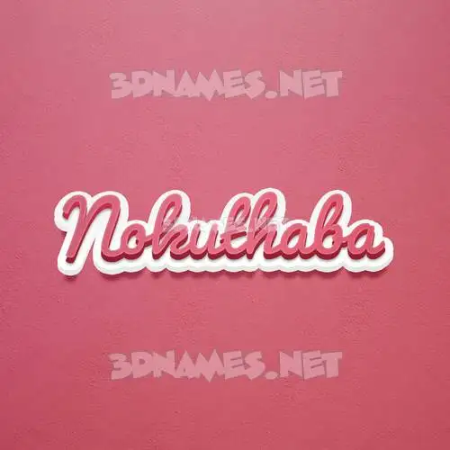 nokuthaba in Red Scribble style - 3D name wallpaper