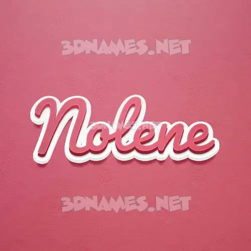 nolene in Red Scribble style - 3D name wallpaper